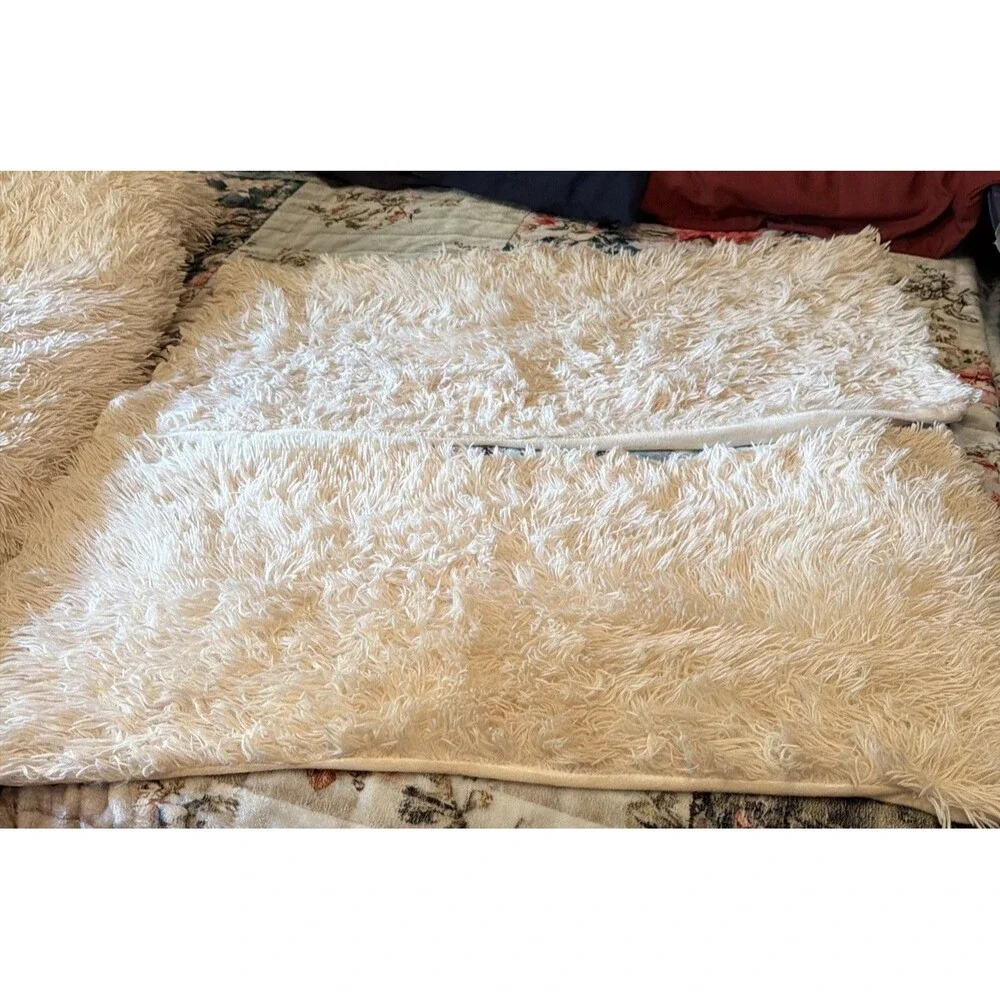 Bare Home Shaggy Duvet Cover Plush Super Soft King Set w/2 King Pillowcases. EUC